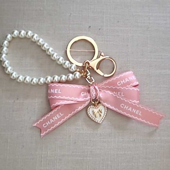 CHANEL Accessories - Upcycled Authentic Chanel Ribbon Keychain